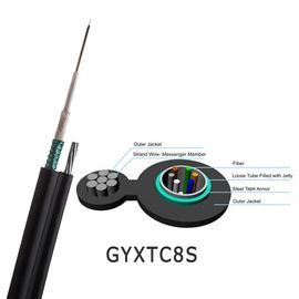 kwaliteit  GYXTC8S Self - Support Outdoor Armoured Fiber Optic Cable 12 Core Figure 8 Type for Duct or Aerial fabriek