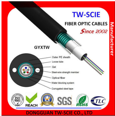 4f 50/125Mm Lucht de Vezel Optische Kabel van GYXTW met de Lichte Gepantserde Structuur van Unitube