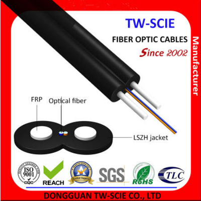 1 Core Single Mode FTTH Drop-kabel 8,2 kg/km Kabelgewicht Goede prestaties G652D