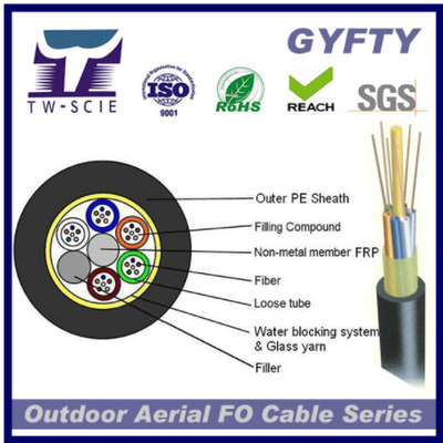 2-144 van de het Garen de Gepantserde Vezel van het kernenglas Optische Kabel, gyfty-FS Kabel van het Vezel de Optische Netwerk