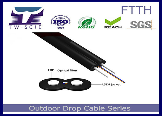 LSZH-van de Kabelkevlar van de Schede de Binnenvezel Optische Kabel van de het Garen Materiële Sterkte lid-FTTH