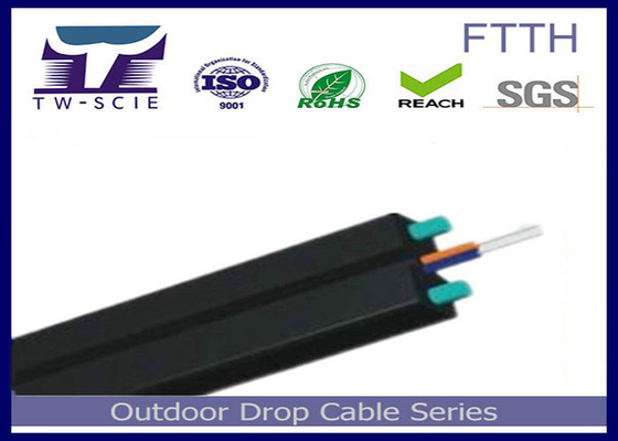 1-4 de Kabel van de kernftth Daling FRP/het Lid Behandelde Vlakke Optische Kabel van de Staalsterkte