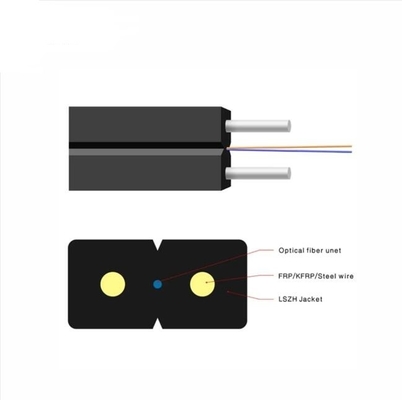 2/ 4 Core FTTH LSZH Glasvezel Kabel Indoor Single-Mode Drop Kabel