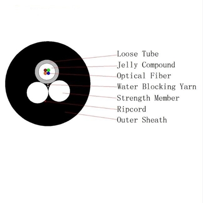 12core Outdoor Span 80m 100m As Drop Optical Fiber Mini ADSS Fiber Optic Cable