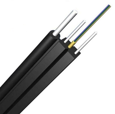 FTTH Drop Cable 2 Core G657A2 Fiber 3 Steel Wire LSZH Jacket Fiber Optic Cable