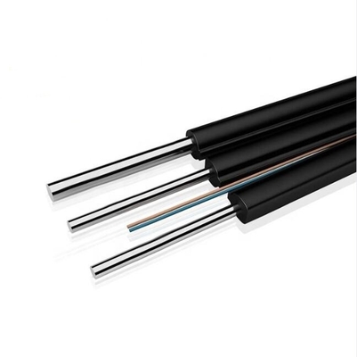FTTH Drop Cable 2 Core G657A2 Fiber 3 Steel Wire LSZH Jacket Fiber Optic Cable