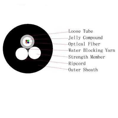 8core Outdoor Span 100m As Drop Fiber Optic Mini ADSS Fiber Optic Cable