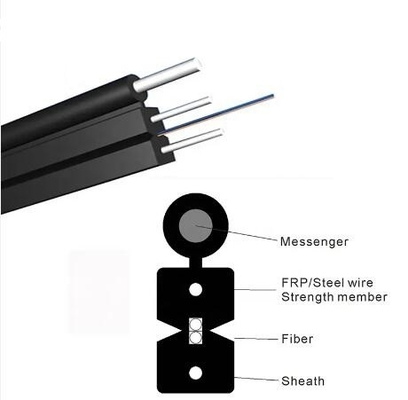 Outdoor 1 Core 2 Core 4 Core Staaldraad Drop Glasvezelkabel Voor FTTH