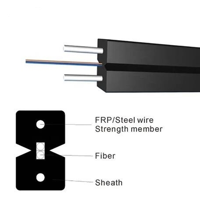 Outdoor 1 Core 2 Core 4 Core Staaldraad Drop Glasvezelkabel Voor FTTH