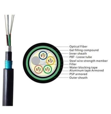 Direct Burial 24 Core Fiber Optic Cable 1km Prijs Direct Burial Fiber Optic Cable