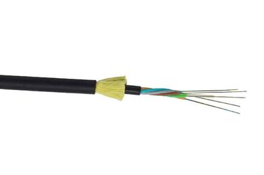 12 cores ADSS optische vezel Kabel niet-metalen Zwarte Buitenmantel Eenvoudige Installatie voor power telecommunicatie
