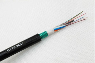 72 PE van de de Vezel Optisch Kabel GYTS van de kerng652d Los Buis Buitenschedemateriaal