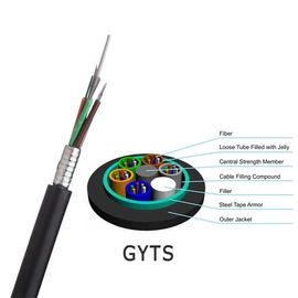 De gyts-lucht Openluchtvezel Optische Kabel met Directe begrafenis Multi Losse Buis plooide Staal Gepantserde Kabel voor