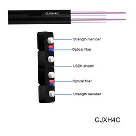 GJXH4C Binnenftth de Dalingskabel 2 van de dalingskabel de Vezel Optische Kabel van de Kern Enige Wijze