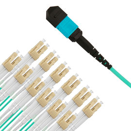 1 stuk mpo-LC 24 van het het Flardkoord van de Kernmpo OM3 Vezel de Optische Kabels 3M Multimode Connector
