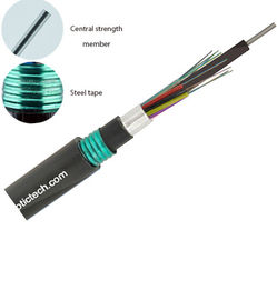 Ondergrondse kabel GYTA 53 12 kern glasvezel kabel met dubbele pantsering en PE-schede