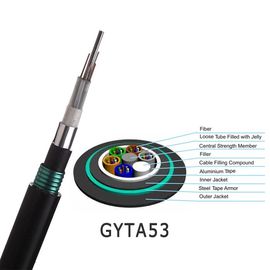 Ondergrondse kabel GYTA 53 12 kern glasvezel kabel met dubbele pantsering en PE-schede