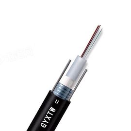 8.9mm kabeldiameter GYXTW 12 Core G652D Central Loose Tube Outdoor Aerial en Duct Fiber Optic Cable Draad met PE Jacket
