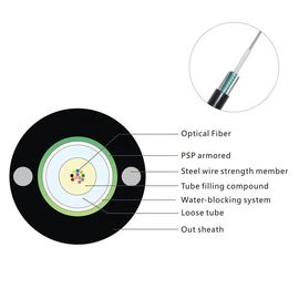 PE-jas GYXTW 8 Core Central Loose Tube Outdoor Aerial And Duct SM Fiber Cable Featuring Steel Wire Strength Member