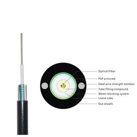 GYXTW 16 Core Single Mode Central Loose Tube Outdoor Aerial en Duct Fiber Optic Cable