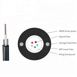 OEM GYXTY 12 Kern Zwarte PE Buiten Centrale Losse Buis Openluchtantenne en de Optische Kabel van de Buissm Vezel
