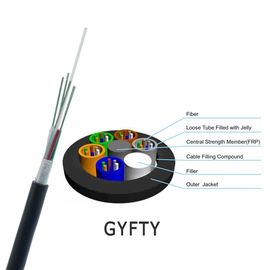Alle dielectrische losse buis FRP 12 kern glasvezelkabel GYFTY met Aramid garen PE/LSZH buitenste omhulsel