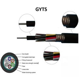 Van de de Vezel Optische Kabel van GYTS Openlucht van het de Telecommunicatiestaal de Band Gepantserde Vastgelopen Losse Buis