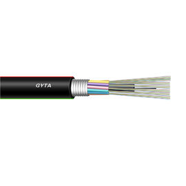 Losse Buis van de 24 vezel liep de optische kabel de Openluchtantenne van GYTA en de Optische Kabel van de Buisg652d Vezel vast