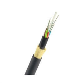 Zwarte PE Buitenschedekleur Zelfstandige ADSS 24 de Optische Kabel van de Kernvezel