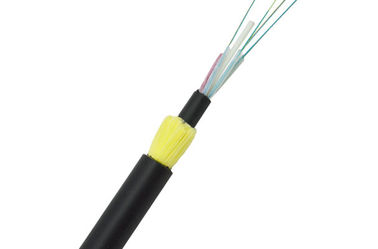 Zwarte PE Buitenschedekleur Zelfstandige ADSS 24 de Optische Kabel van de Kernvezel